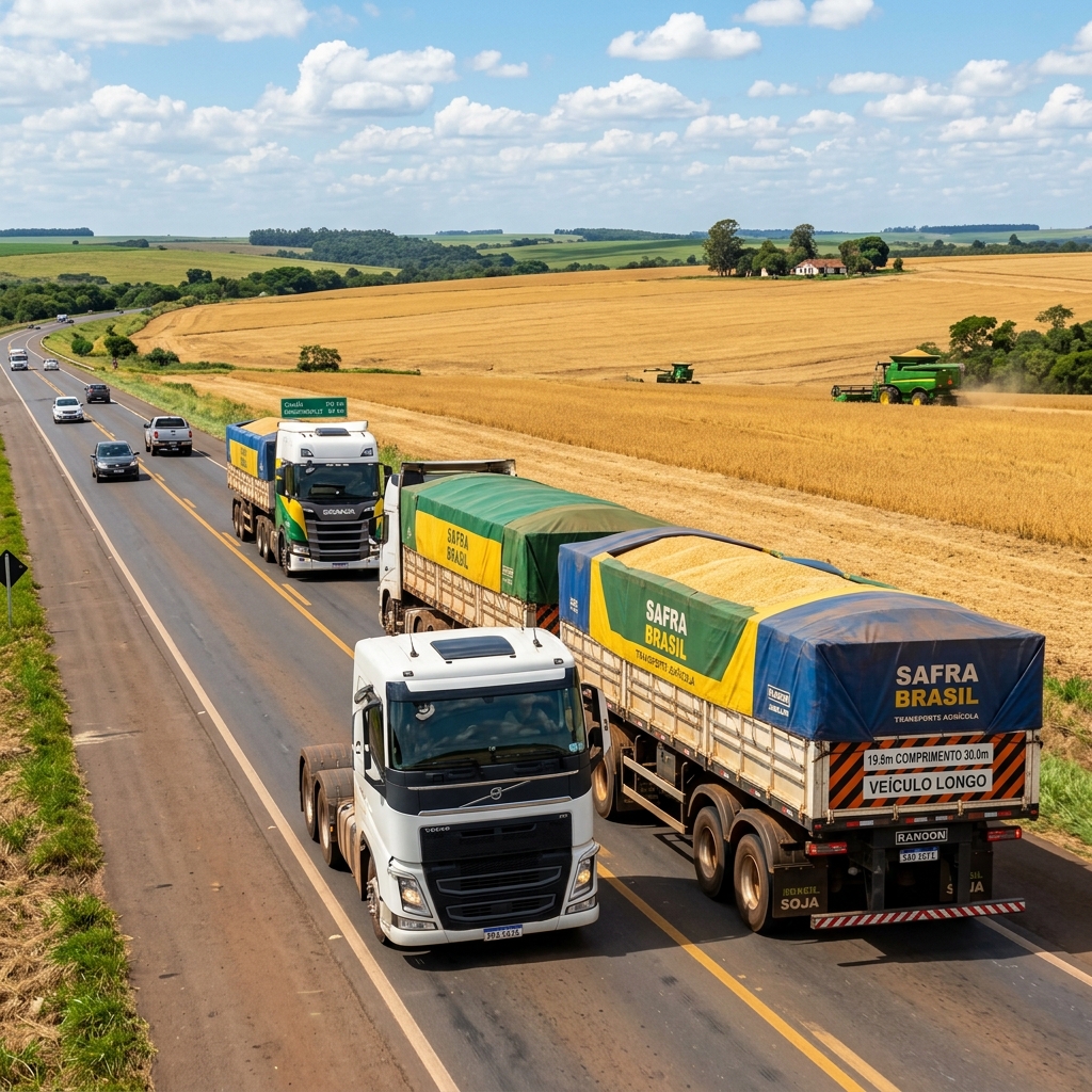 Escoamento Rodoviário de Safra de Grãos no Brasil